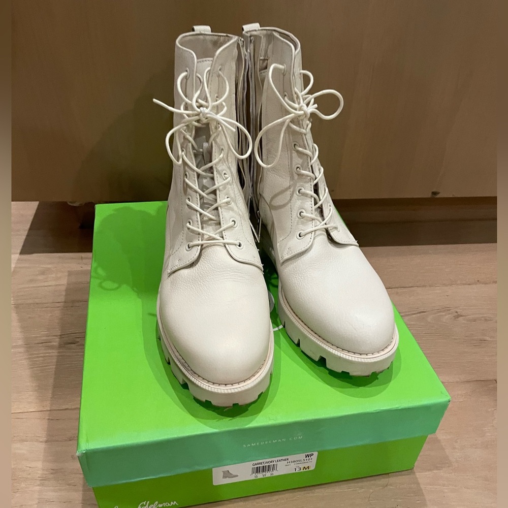 Sam Edelman Ivory Garret Platform Combat boots, EUC, women’s size 13